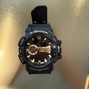 Casio G-Shock Black with Gold Accents Rugged Sport Watch